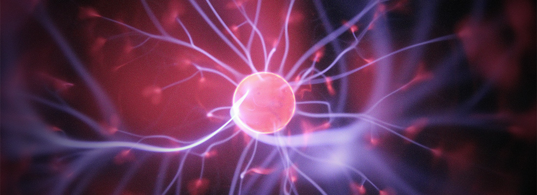 Representation of an atom and its electrons